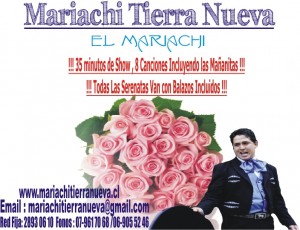 MARIACHI TIERRA NUEVA Turismo en Chile en Santiago |  Mariachis y serenatas en casa y evento. red fija:28930610, !!! una serenata...que jam&aacute;s olvidaras !!!