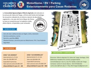 Carlos H Duran Abarca Turismo en Chile en Calera de Tango |  Estacionamiento casas rodantes / motorhome parking / ca2015 , Estacionamiento casas rodantes / motorhome parking 