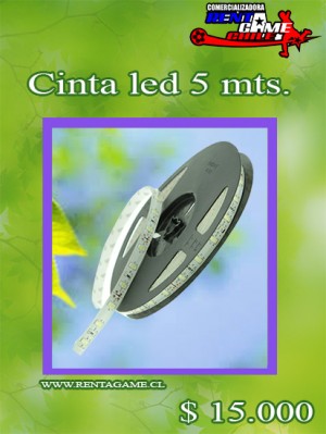 RENTAGAME CHILE Turismo en Chile en La Cisterna |  Cinta led 5 mts./  decoracion de maq. de juego    precio: $ 15.000, Rentagame: maquinas de juego:  accesorios,repuestos, servicio tecnico