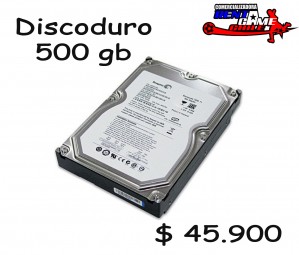 RENTAGAME CHILE Turismo en Chile en La Cisterna |  Disco duro 500 gb/insumos de computacion/ precio. $ 45.900, Rentagame: maquinas de juego:  accesorios,repuestos, servicio tecnico