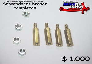 RENTAGAME CHILE Turismo en Chile en La Cisterna |  Separadores bronce completos/precio oferta rentagame: $ 1.000 pesos, Rentagame: maquinas de juego:  accesorios,repuestos, servicio tecnico