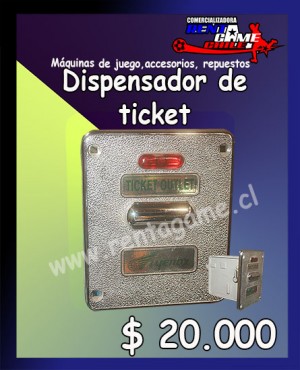 RENTAGAME CHILE Turismo en Chile en La Cisterna |  Dispensador de ticket/precio oferta: $ 20.000 pesos, Rentagame: maquinas de juego:  accesorios,repuestos, servicio tecnico