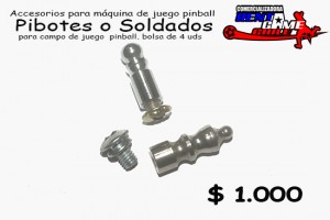 RENTAGAME CHILE Turismo en Chile en La Cisterna |  Pibotes o soldados para pinball/precio: $ 1.000 pesos, Rentagame: maquinas de juego:  accesorios,repuestos, servicio tecnico