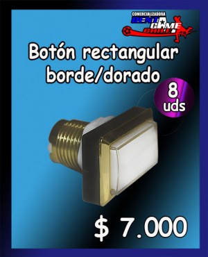 RENTAGAME CHILE Turismo en Chile en La Cisterna |  Boton rectangular borde/dorado/maquinas de juego precio: $ 7.000, Rentagame: maquinas de juego:  accesorios,repuestos, servicio tecnico