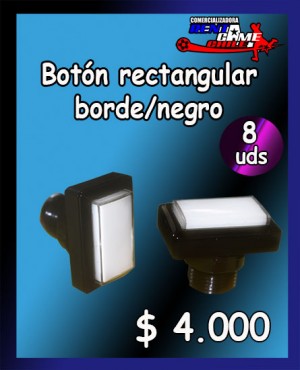 RENTAGAME CHILE Turismo en Chile en La Cisterna |  Bot&oacute;n rectangular borde/negro para maquinas de juego  precio: $ 4.000, Rentagame: maquinas de juego:  accesorios,repuestos, servicio tecnico