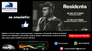 Pablo Oyarz&uacute;n Turismo en Chile en Valpara&iacute;so |  Bus buses al concierto de  residente, Residente en chile | movistar arena