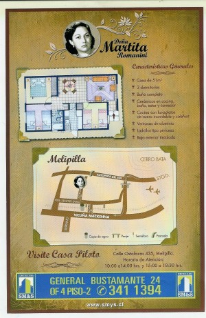  Turismo en Chile en Melipilla |  VENDO CASAS DESDE 890 UF, MELIPILLA - PE&Ntilde;AFLOR