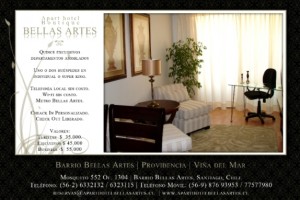  Turismo en Chile en Santiago |  BELLAS ARTES APART, FINOS DEPARTAMENTOS, EJECUTIVOS Y TURISTAS, Arriendos Por D&iacute;as Semanas y Meses.