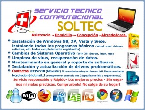 soltec Turismo en Chile en Concepci&oacute;n |  servicio tecnico computadores reparaciones y mantenimiento,  reparaciones y mantenimiento