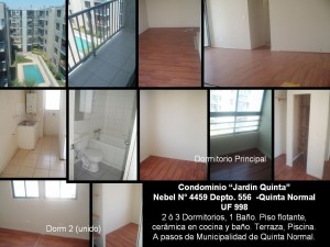 Pamela Devia Turismo en Chile en Santiago |  DEPARTAMENTO 3 DORMITORIOS QUINTA NORMAL, BUENA LOCOMOCI&Oacute;N