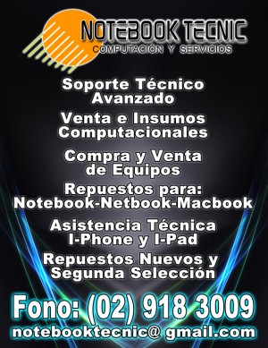 NOTEBOOK TECNIC Turismo en Chile en El Bosque |  SERVICIO TECNICO COMPUTACIONAL , NOTEBOOK, MAC , NETBOOK, PC, ASISTENCIA TECNICA COMPUTACIONAL ESPECIALISTAS EN PORTATIL
